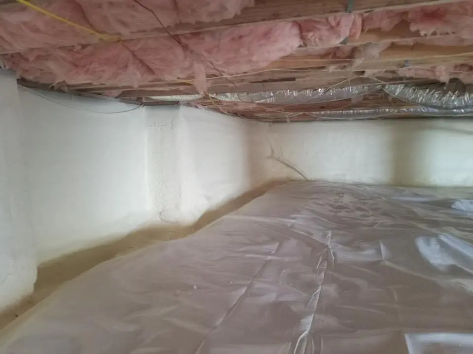 Crawl space encapsulation with closed-cell spray foam for Metal Roof Coating in Aurora
